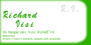 richard visi business card